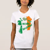 Ik hou van mijn Ierse Boyvriend Ireland Map T-shirt (Voorkant)