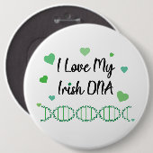 Ik hou van mijn Ierse DNA Klaver Knoop Ronde Button 6,0 Cm (Voorkant /achterkant)
