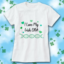 Ik hou van mijn Ierse DNA Shamrock T-shirt