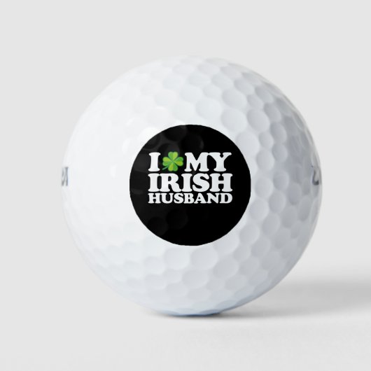 Ik hou van mijn Ierse echtpaar St Patrick's Day Golfballen (Voorkant)