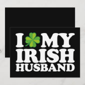 Ik hou van mijn Ierse echtpaar St Patrick's Day Kaart (Voorkant / Achterkant)