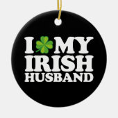 Ik hou van mijn Ierse echtpaar St Patrick's Day Keramisch Ornament (Voorkant)