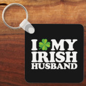 Ik hou van mijn Ierse echtpaar St Patrick's Day Sleutelhanger (Voorkant)