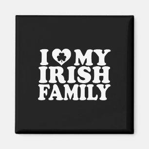 Ik hou van mijn Ierse familie met hart St. Patrick Magneet