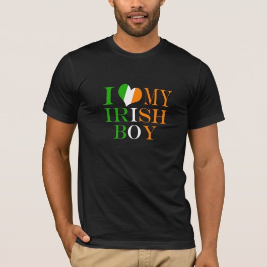 Ik hou van mijn Ierse jongen T-shirt (Voorkant)