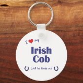 Ik hou van mijn Ierse krab (mannelijk paard) Sleutelhanger (Voorkant)