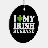 Ik hou van mijn Ierse man Koppel St. Patrick's Day Keramisch Ornament (Rechts)