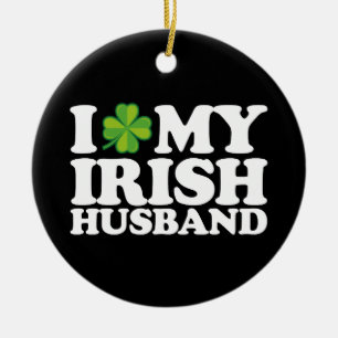 Ik hou van mijn Ierse man Koppel St. Patrick's Day Keramisch Ornament