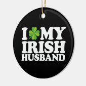 Ik hou van mijn Ierse man Koppel St. Patrick's Day Keramisch Ornament (Links)