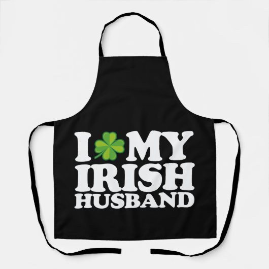 Ik hou van mijn Ierse man Koppel St. Patrick's Day Schort (Voorkant)