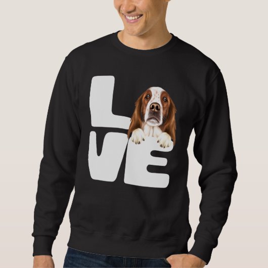 Ik hou van mijn Ierse rode en witte setter hond Trui (Voorkant)