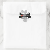 Ik hou van mijn Ierse setter - Dog Bone Ronde Sticker (Tas)