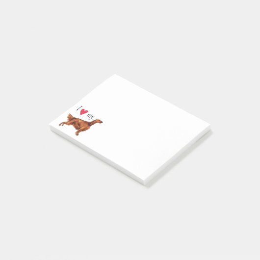 Ik hou van mijn Ierse Setter Post-it® Notes (Schuin)