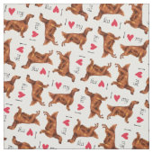 Ik hou van mijn Ierse Setter Stof (Swatch)