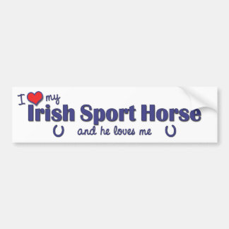 Ik hou van mijn Ierse sportpaarden (mannelijk paar Bumpersticker