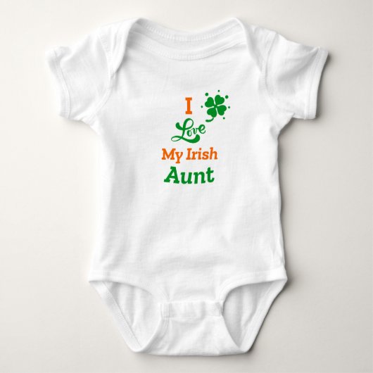 Ik hou van mijn Ierse tante St. Patrick's Day  Romper (Voorkant)