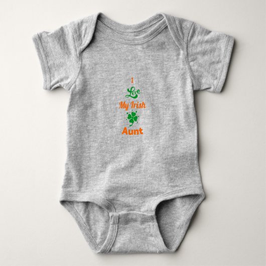 Ik hou van mijn Ierse tante St. Patrick's Day Romper (Voorkant)