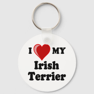 Ik hou van mijn Ierse terrier Dog Sleutelhanger