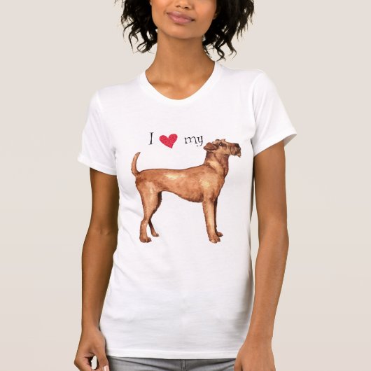 Ik hou van mijn Ierse Terrier T-shirt (Voorkant)
