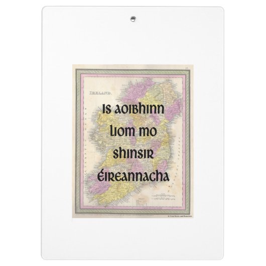 Ik hou van mijn Ierse voorouders | Aangepaste Onde Klembord (Achterkant)
