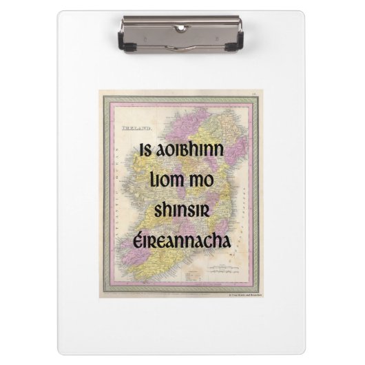 Ik hou van mijn Ierse voorouders | Aangepaste Onde Klembord (Voorkant)