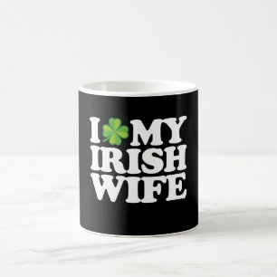 Ik hou van mijn Ierse vrouw grappig stel St. Patri Koffiemok