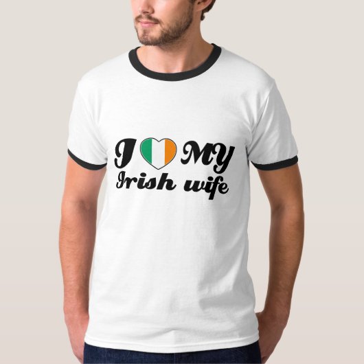 Ik hou van mijn Ierse vrouw T-shirt (Voorkant)