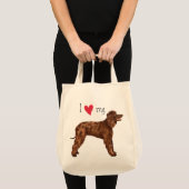 Ik hou van mijn Ierse waterspaniel Tote Bag (Voorkant (product))