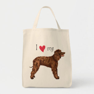 Ik hou van mijn Ierse waterspaniel Tote Bag