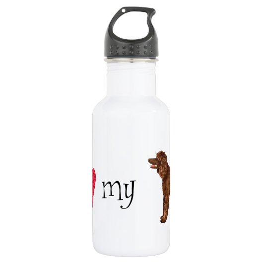 Ik hou van mijn Ierse waterspaniel Waterfles (Voorkant)