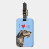Ik hou van mijn Ierse Wolfhound Bagagelabel (Voorkant verticaal)