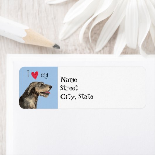 Ik hou van mijn Ierse Wolfhound Etiket (Insitu)