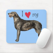 Ik hou van mijn Ierse Wolfhound Muismat (Met muis)