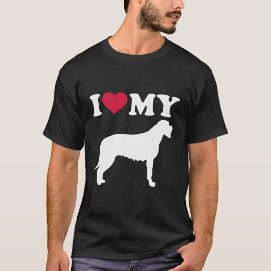 Ik hou van mijn Ierse Wolfhound T-shirt (Voorkant)
