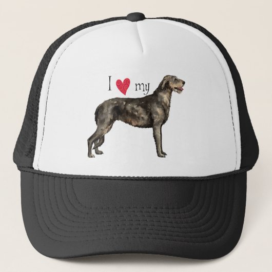 Ik hou van mijn Ierse Wolfhound Trucker Pet (Voorkant)