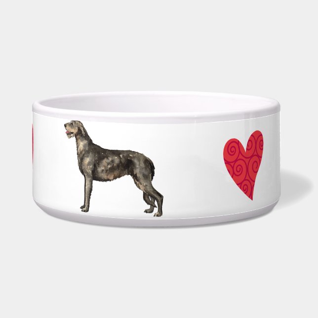 Ik hou van mijn Ierse Wolfhound Voerbakje (Voorkant)