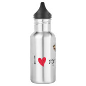 Ik hou van mijn Ierse Wolfhound Waterfles (Links)