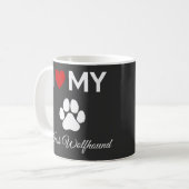 Ik hou van mijn Ierse Wolfshond hond aangepaste te Koffiemok (Voorkant links)