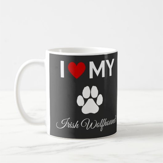 Ik hou van mijn Ierse Wolfshond hond aangepaste te Koffiemok (Links)
