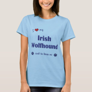 Ik hou van mijn Ierse wolfshond (mannelijke hond) T-shirt