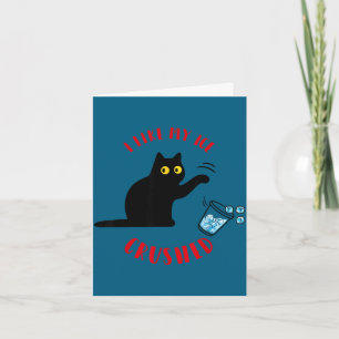 Ik hou van mijn ijs verpletterd grappige kat slaat kaart
