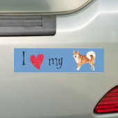 Ik hou van mijn IJslandse Sheepdog Bumpersticker (Op auto)