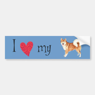 Ik hou van mijn IJslandse Sheepdog Bumpersticker