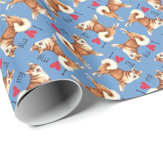 Ik hou van mijn IJslandse Sheepdog Cadeaupapier (Rol Hoek)