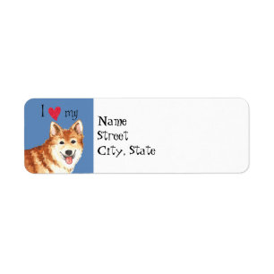 Ik hou van mijn IJslandse Sheepdog Etiket
