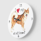 Ik hou van mijn IJslandse Sheepdog Grote Klok (Hoek)