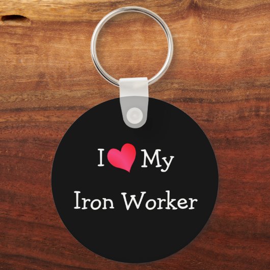 Ik hou van mijn ijzerwerker sleutelhanger (Voorkant)
