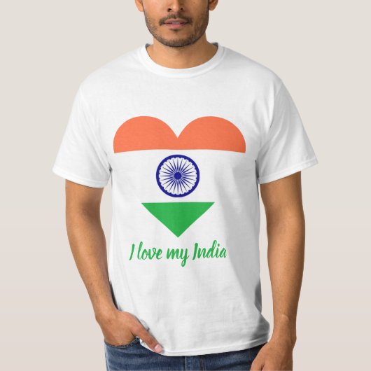 Ik hou van mijn India T-shirt (Voorkant)