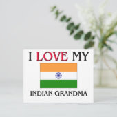 Ik hou van mijn Indiase oma Briefkaart (Staand voorkant)