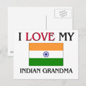 Ik hou van mijn Indiase oma Briefkaart (Voorkant / Achterkant)